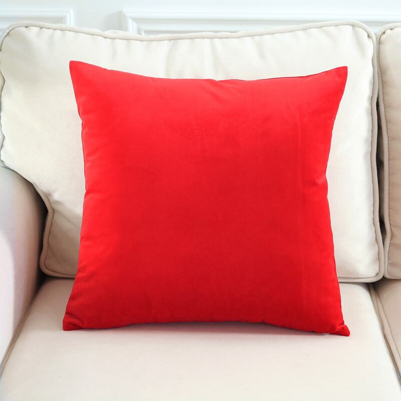 

Solid Color Cushion Cover Without Filler, Red