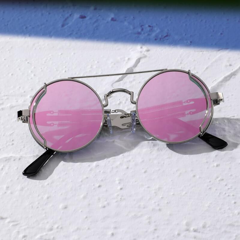 

Round Frame Tinted Lens Sunglasses