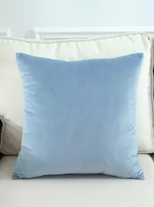 Vỏ đệm màu rắn không có chất làm đầy - Màu xanh bụi bặm - Xem 1