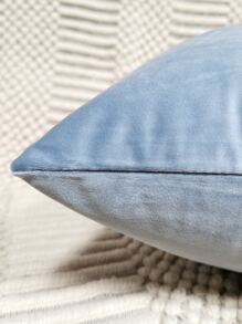 Vỏ đệm màu rắn không có chất làm đầy - Màu xanh bụi bặm - Xem 2