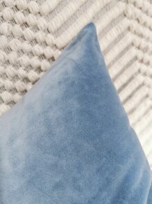 Vỏ đệm màu rắn không có chất làm đầy - Màu xanh bụi bặm - Xem 3