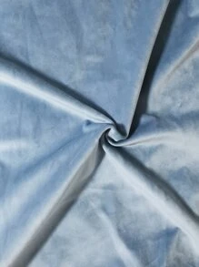 Vỏ đệm màu rắn không có chất làm đầy - Màu xanh bụi bặm - Xem 4