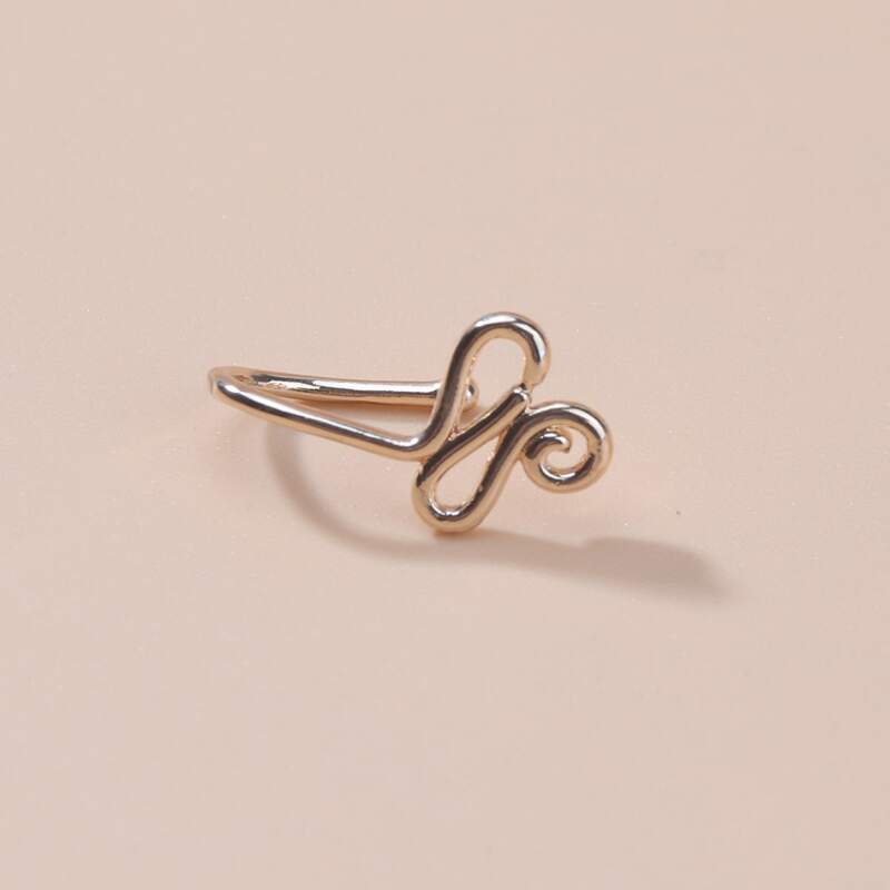 

Structured Nose Ring, Gold