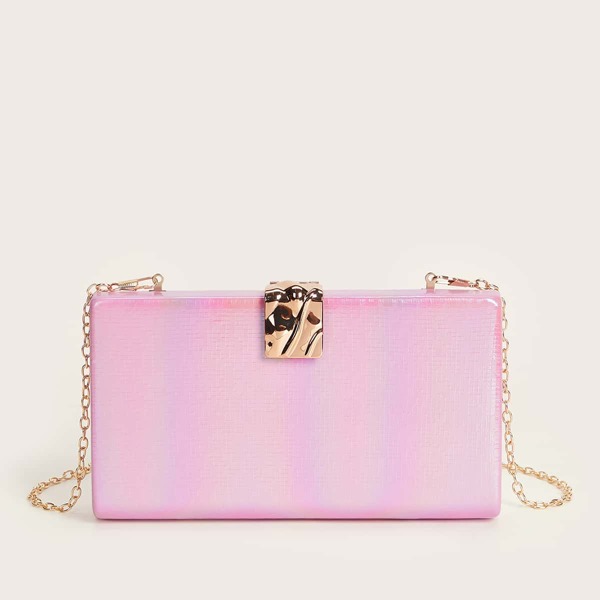 

Box Clutch Bag, Multicolor