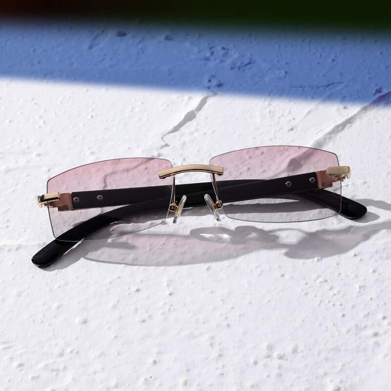 

Rimless Rectangle Lens Sunglasses
