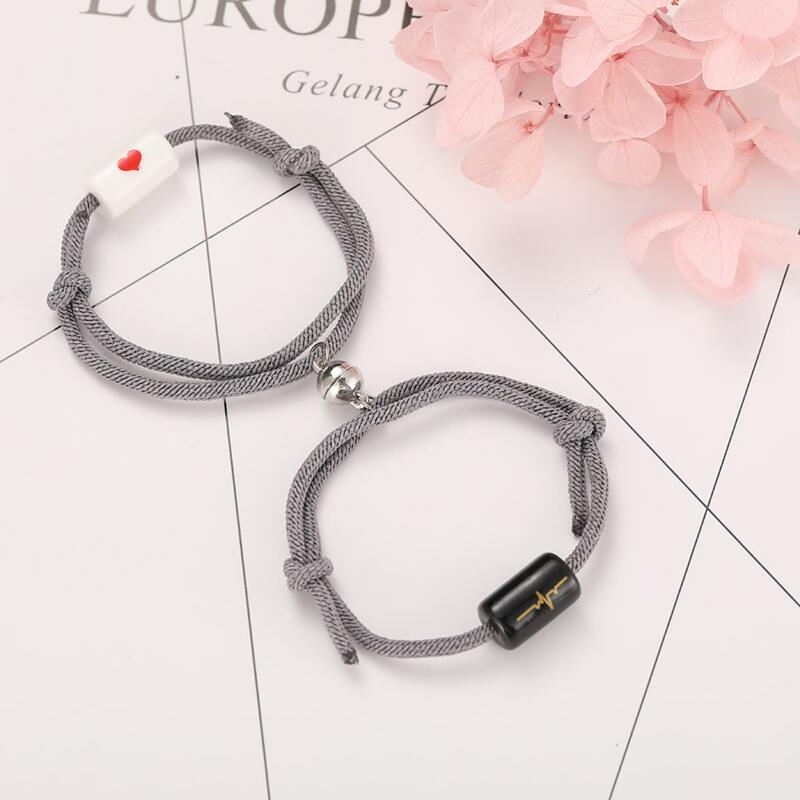 

2pcs Knot Rope Bracelet, Grey