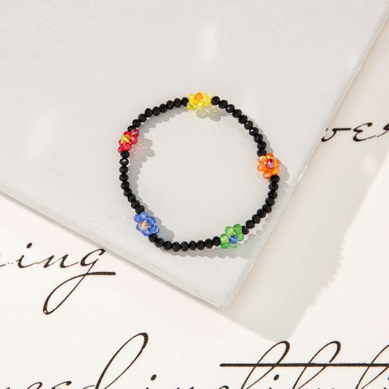 

Floral Beaded Bracelet, Multicolor