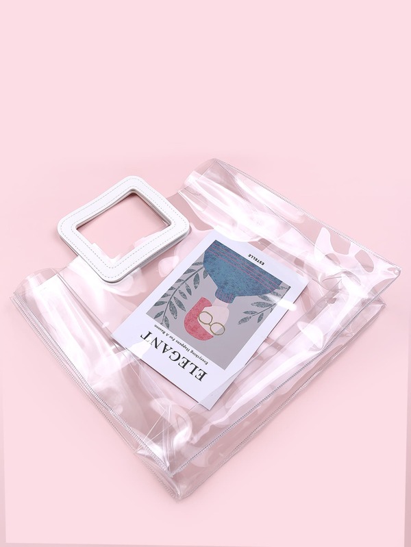 Minimalist Clear Top Handle Bag SHEIN USA