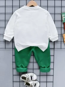 SHEIN Bộ thời trang bé trai Hoạt hình Giải trí - Nhiều màu - Xem 2