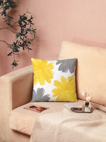 花圖案靠墊套不附帶墊芯 - 彩色 - 查看 3