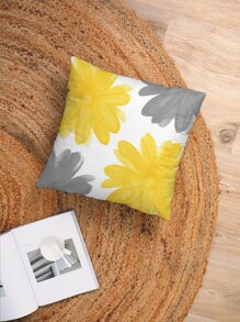 花圖案靠墊套不附帶墊芯 - 彩色 - 查看 4