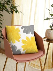 花圖案靠墊套不附帶墊芯 - 彩色 - 查看 5