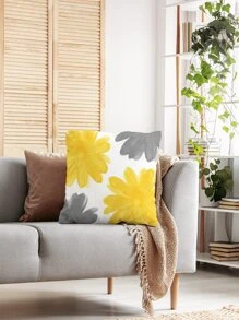 花圖案靠墊套不附帶墊芯 - 彩色 - 查看 6