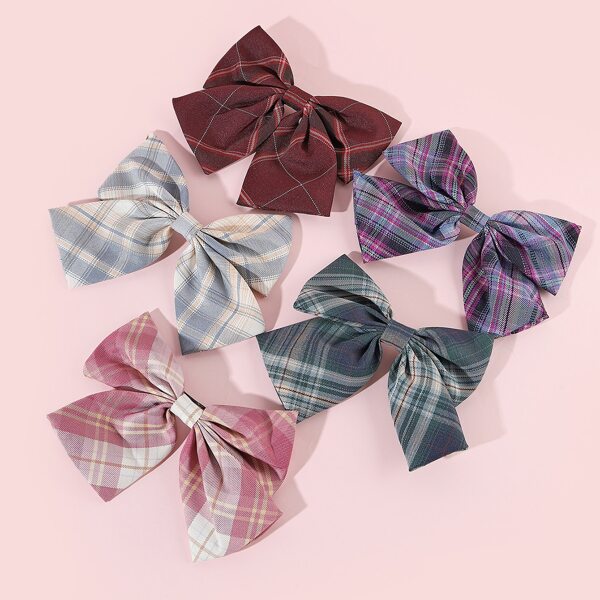 

5pcs Girls Bow Knot Hair Clip, Multicolor