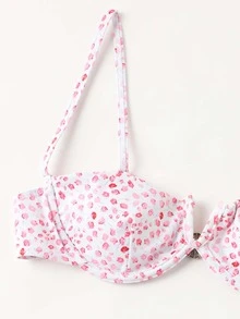 Floral V Wired Underwire Bikini - Multicolor - View 3