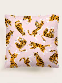 Tiger Print Cushion Cover Without Filler - Multicolor - View 1