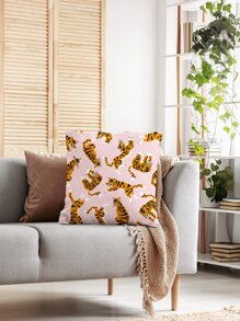 Tiger Print Cushion Cover Without Filler - Multicolor - View 3