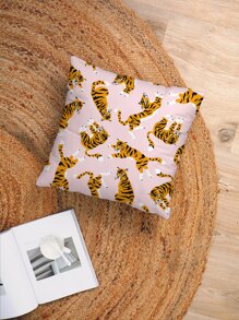 Tiger Print Cushion Cover Without Filler - Multicolor - View 5