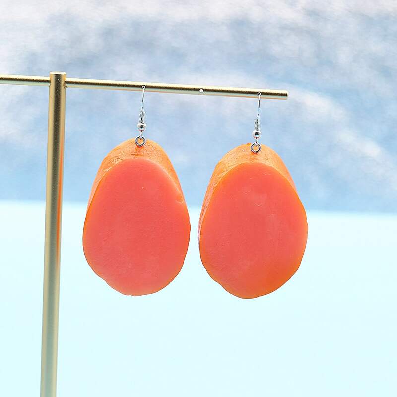

Simulation Food Charm Earrings, Silver
