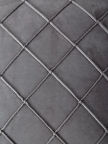 1pc Solid Color Cushion Cover Without Filler - Grey - View 3