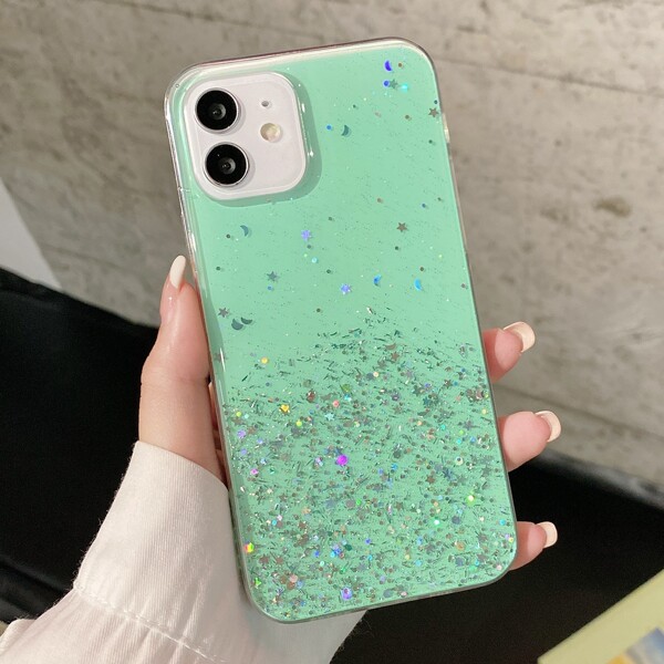 

Sequin Decor Phone Case, Multicolor