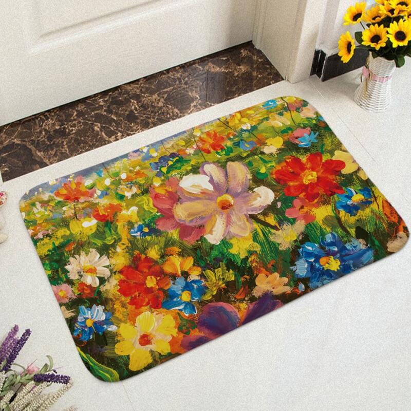 

Floral Pattern Floor Mat, Multicolor