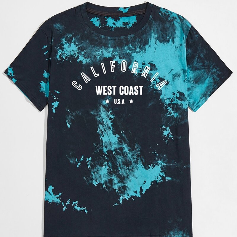 

Guys Letter Graphic Tie Dye Tee, Multicolor