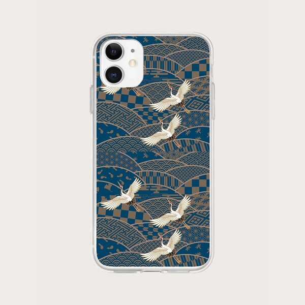 

Crane Print Phone Case, Multicolor