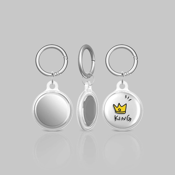 

Crown Print Case For Airtag, Clear