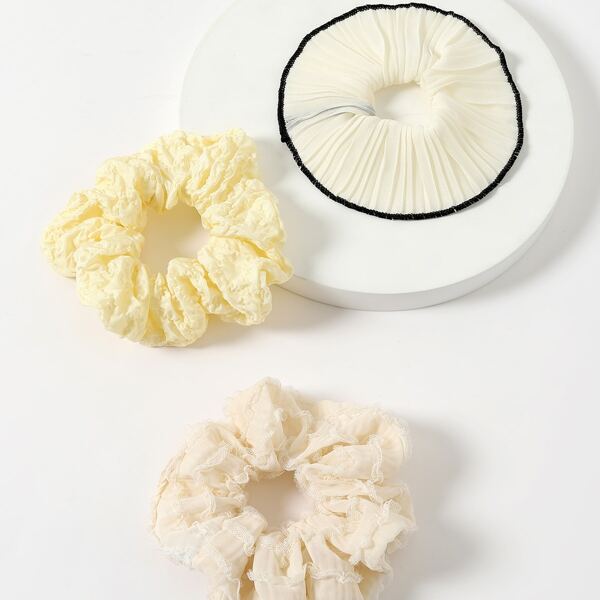 

3pcs Minimalist Scrunchie, Multicolor