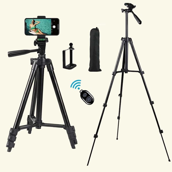 

Adjustable Floor Standing Tripod With Remote Control, Black
