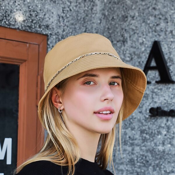 

Chain Decor Bucket Hat, Camel