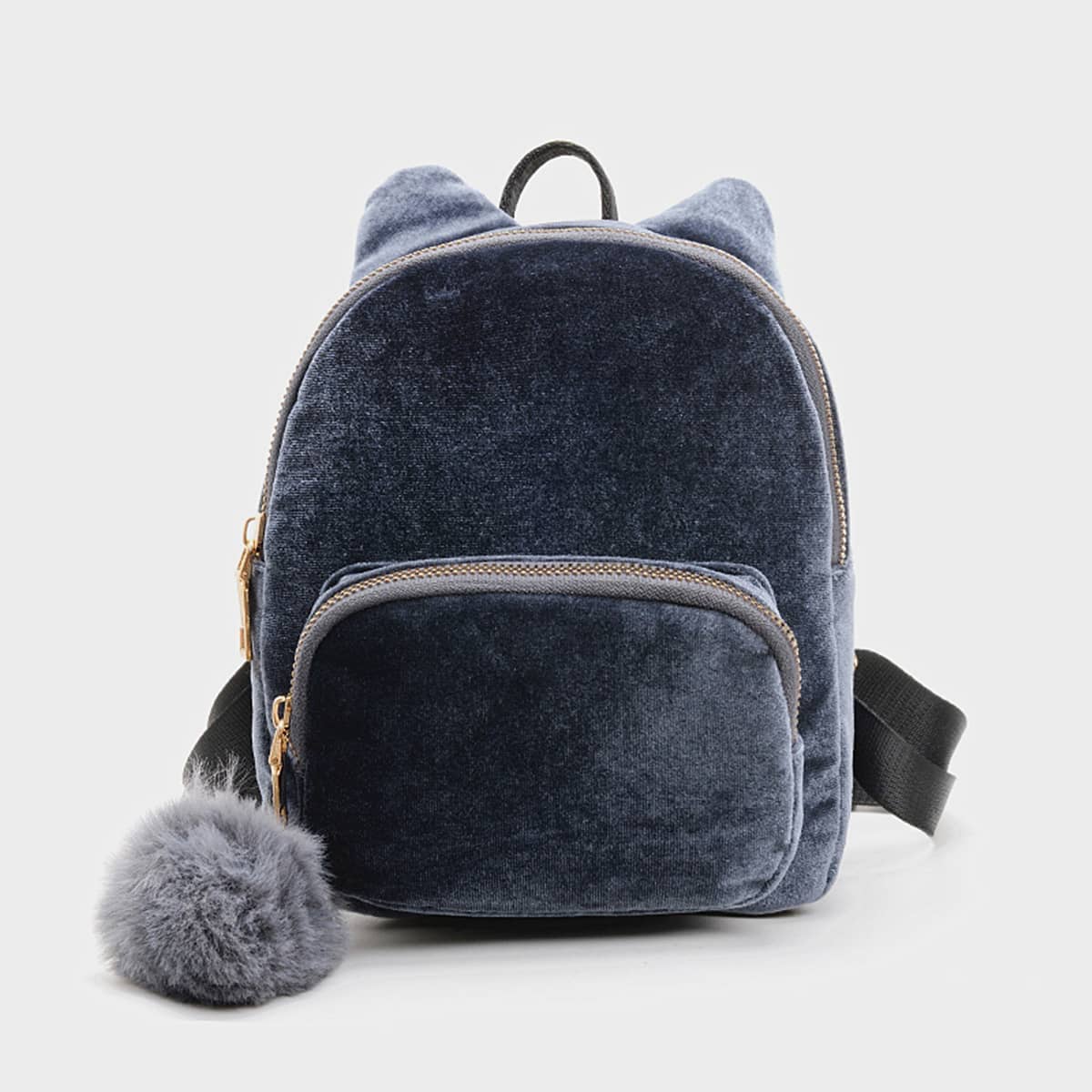 

Backpack with Pom, Dark grey