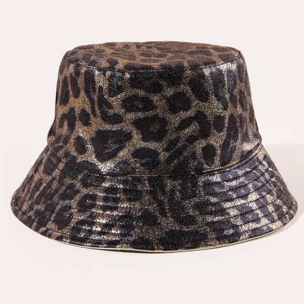 

Leopard Print Hat, Brown