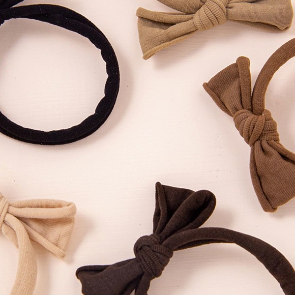 

5pcs Bow Decor Hair Tie, Multicolor