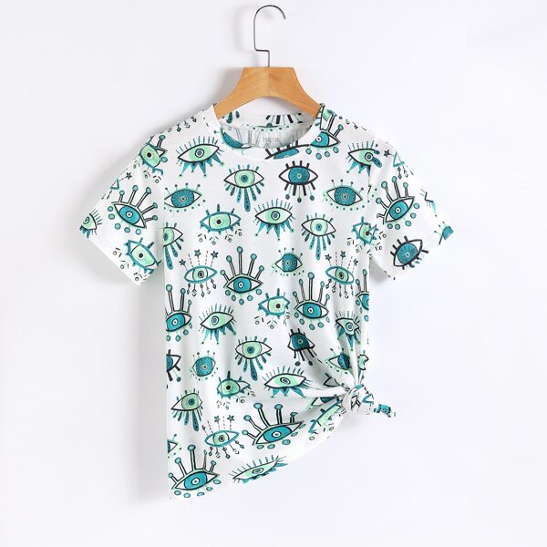 

Allover Eye Print Tee, Multicolor