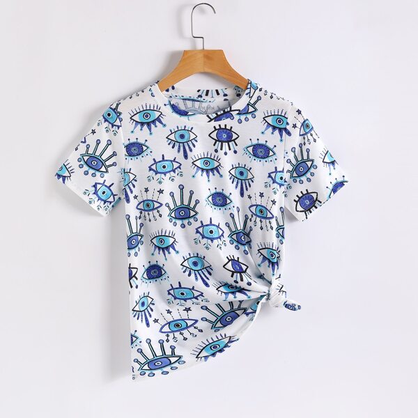 

Allover Eye Print Tee, Multicolor