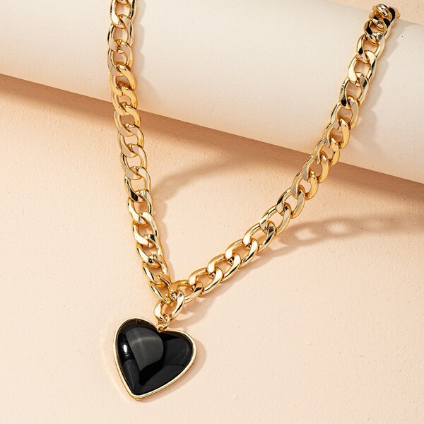 

Heart Charm Necklace, Gold