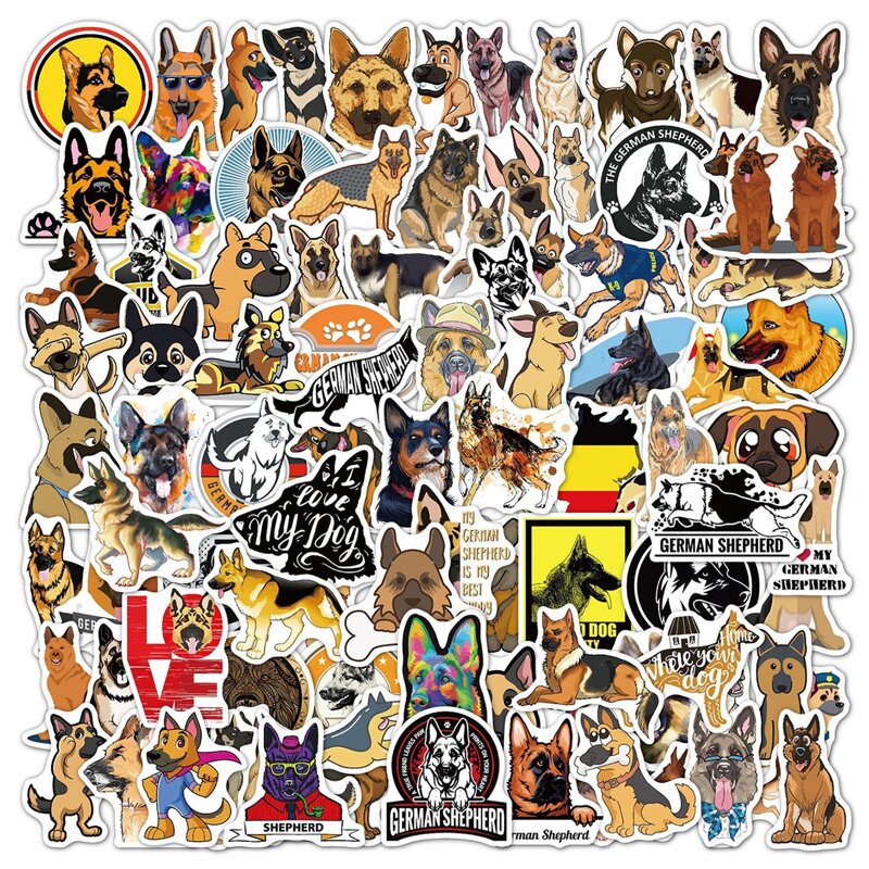 

100pcs Dog Print Sticker, Multicolor