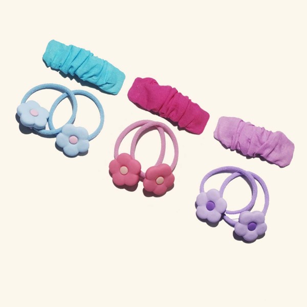 

9pcs Toddler Girls Hair Accessory Set, Multicolor