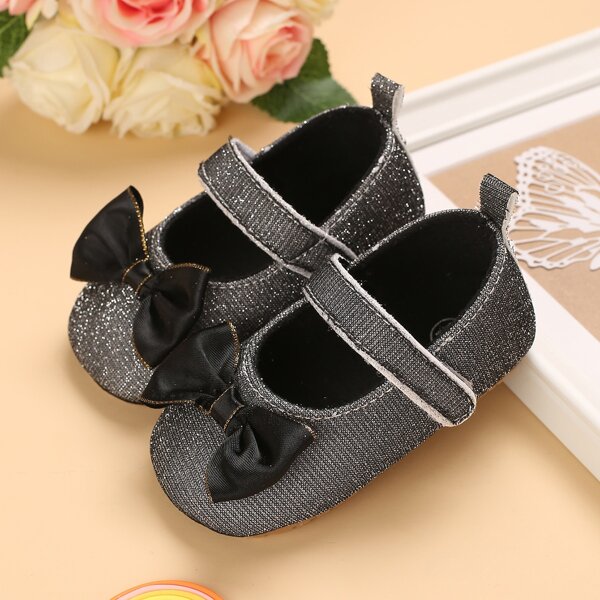 

Baby Bow Decor Ballet Flats, Black