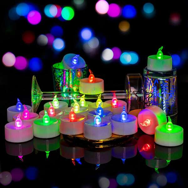 

6pcs Candle Shaped Decorative Light, Multicolor
