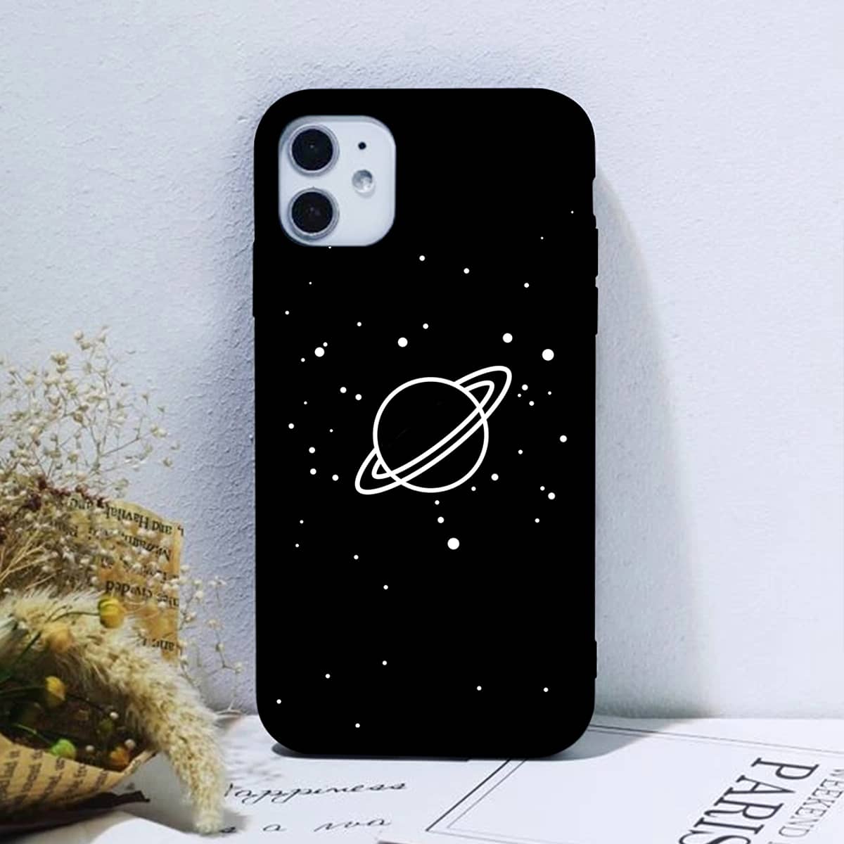 

Planet Print Phone Case, Black