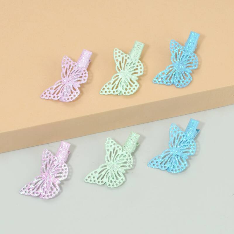 

6pcs Butterfly Decor Hair Clip, Multicolor