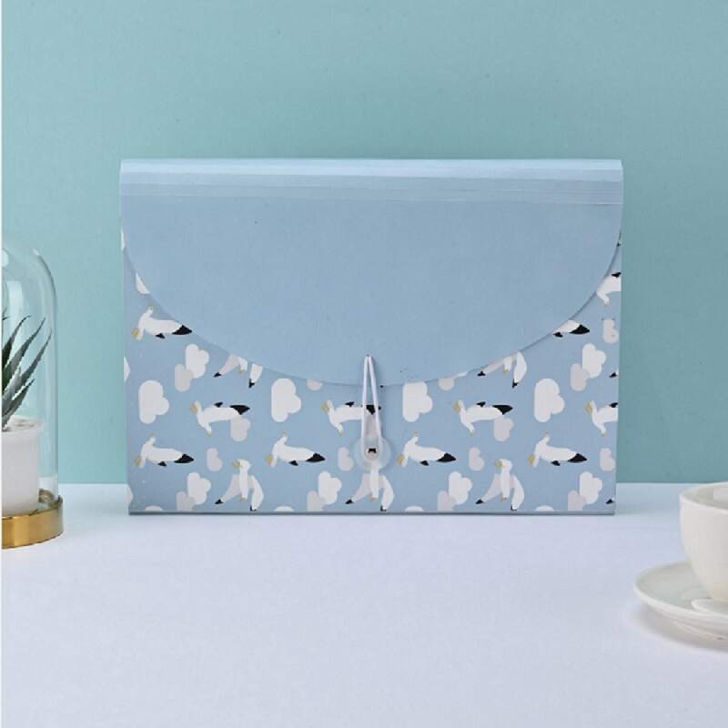 

1pc Bird Print File Pocket, Multicolor