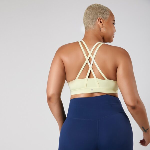 

FeatherFit™ Crossover Strap Sports Bra, Yellow