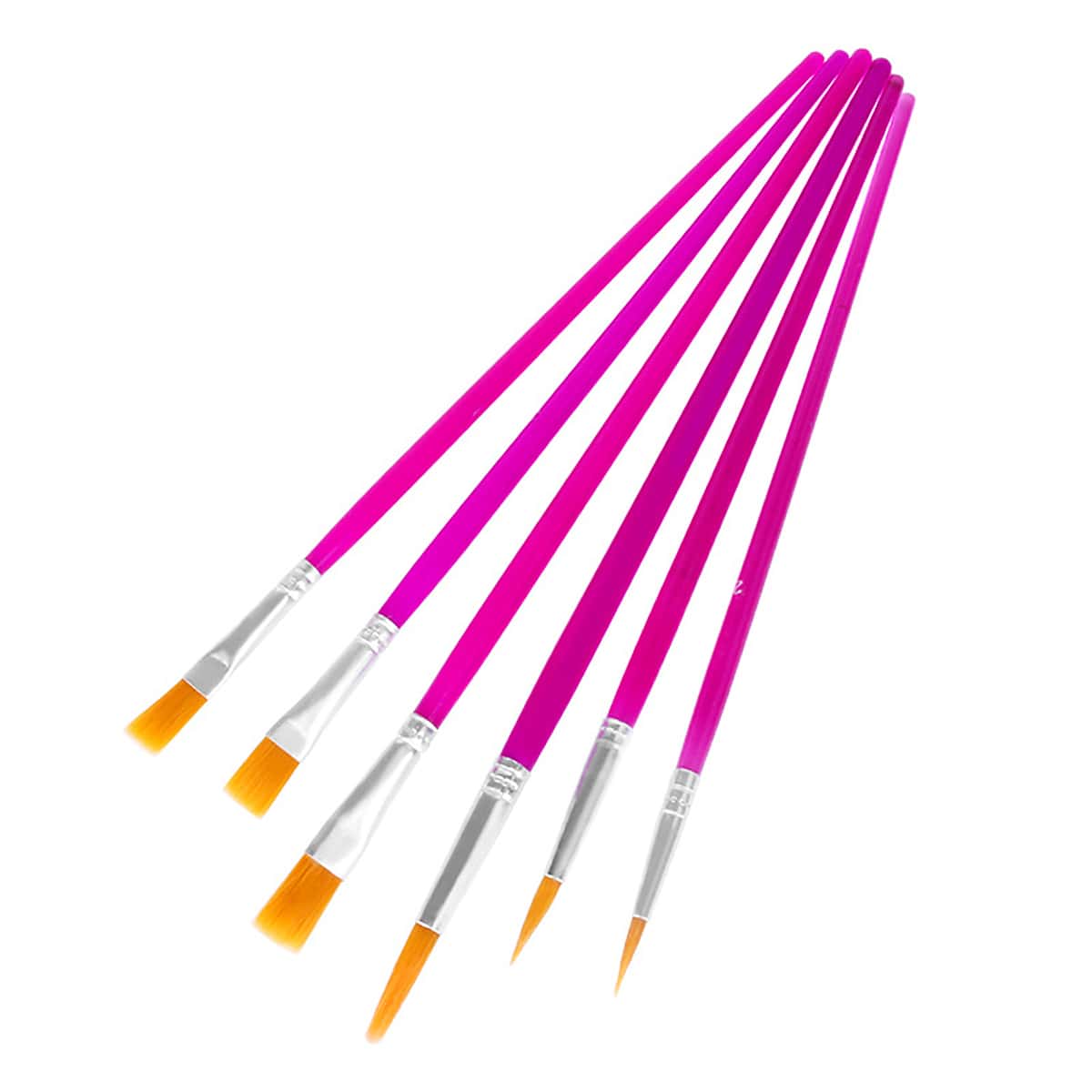 

6pcs Art Paint Brush Set, Pink