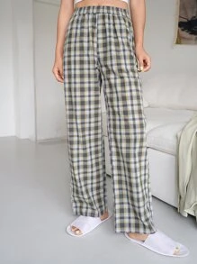 DAZY Plaid Elastic Waist Pajama Pants 