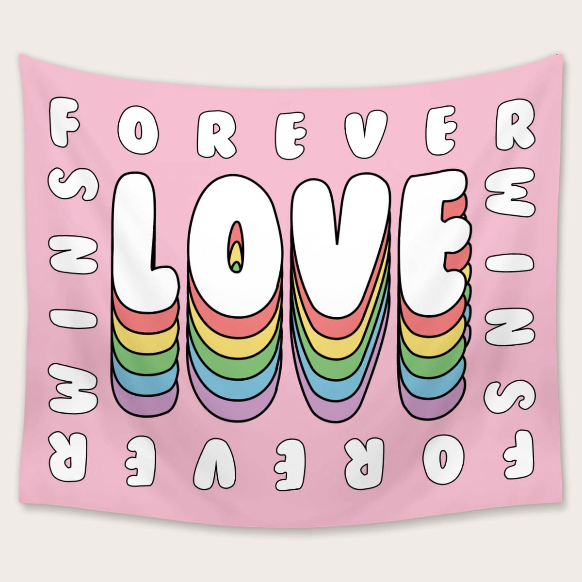 

Letter Graphic Tapestry, Multicolor