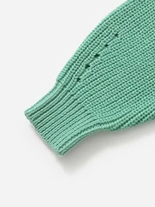 Niñitas Cárdigan de dos tonos tejido de canalé - Multicolor - Ver 3